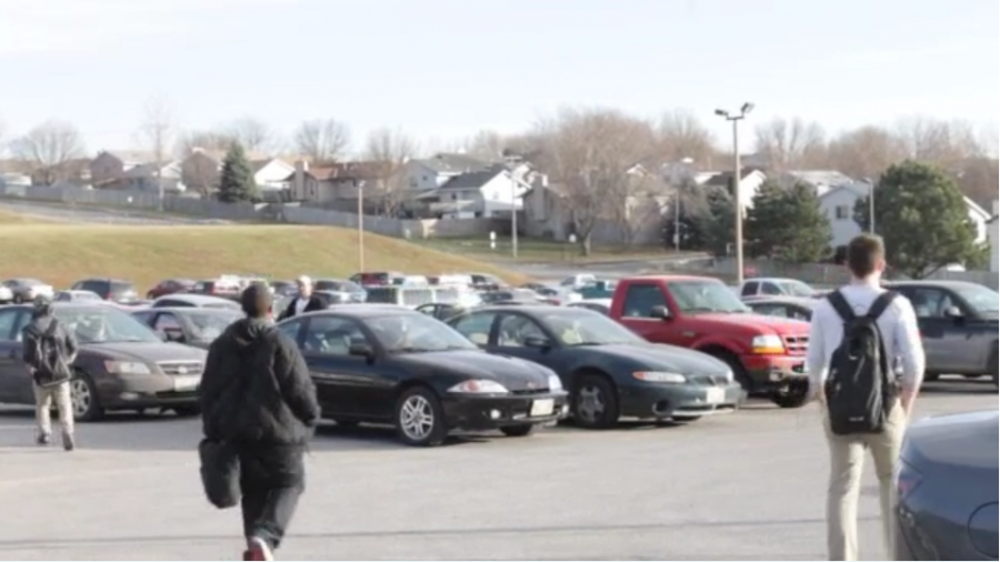 Students share their opinions on the parking lot