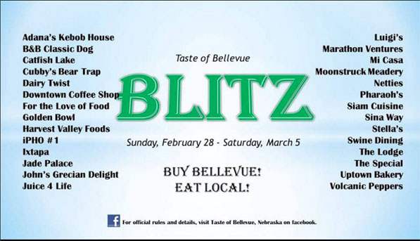 An old flyer promoting Bellevue restaurants was one element of Garrett Sims Tastes of Bellevue Facebook group. The contest ended March 5.