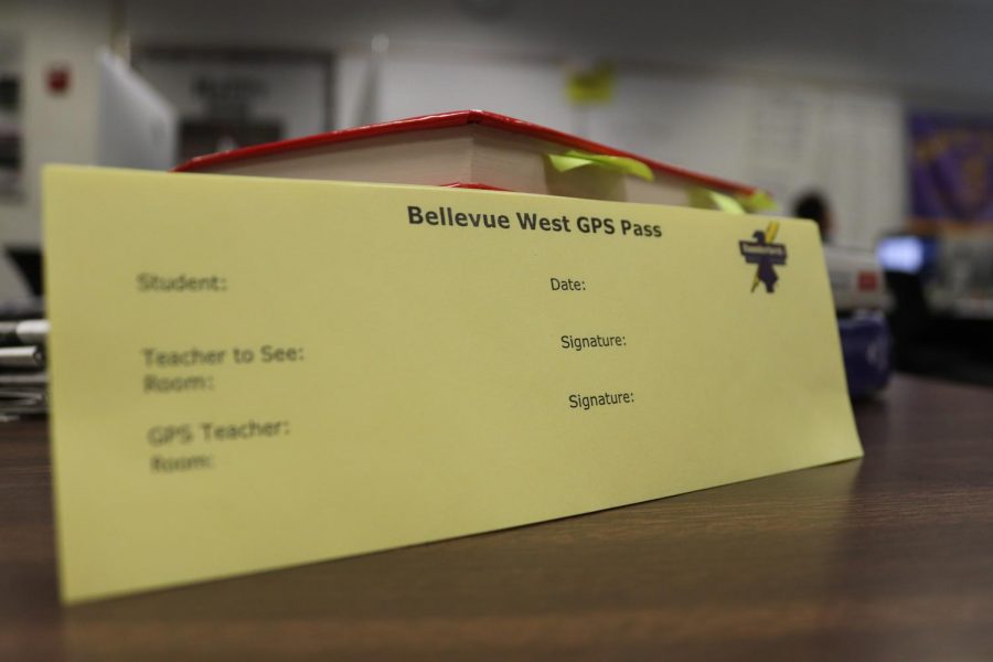 Students are supposed to use the new yellow passes to go to different GPS classrooms.