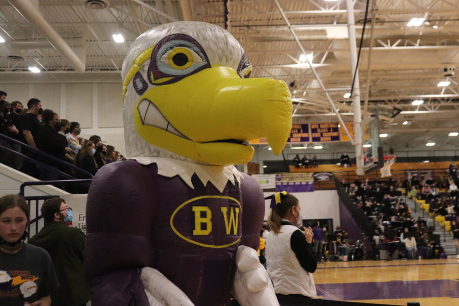 Thunder makes an appearance at the Bellevue West vs Bellevue East game. 

