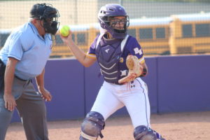 Taylor Phephles goes to throw the ball.