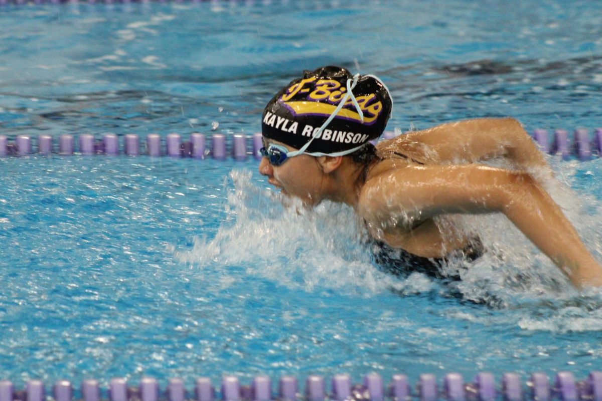 Senior Kayla Robinson swam for four years on the Bellevue West swim team.