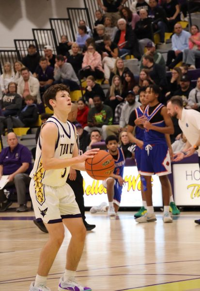 FREE THROW. Sophomore BRAYDEN MAURO takes two free throws. M. Graziano