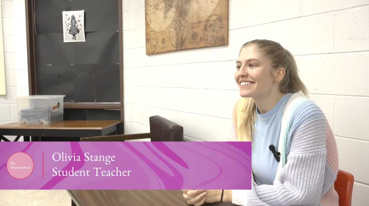 Student teacher Stange says, "You don't know anything about teaching until you're in the classroom."