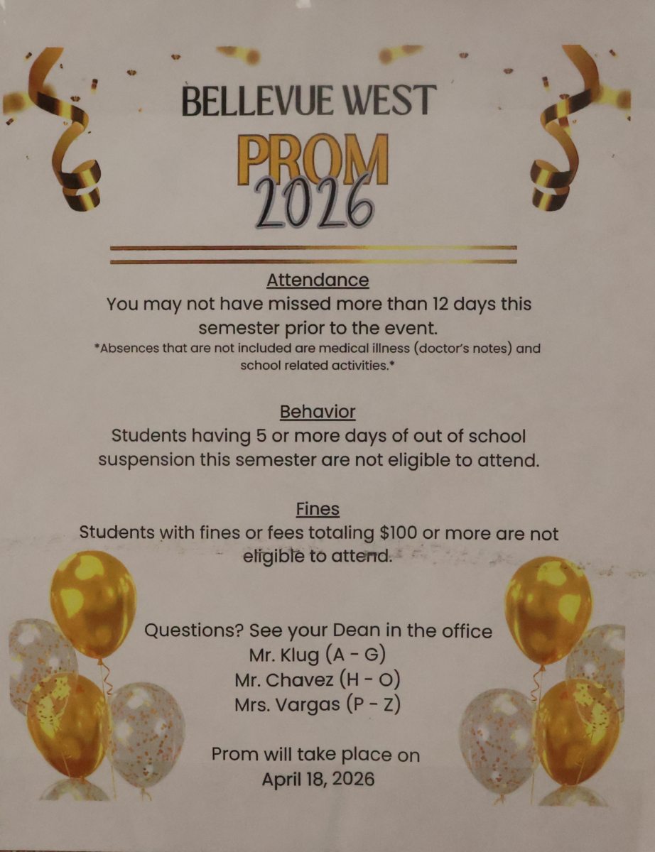 A flyer with the new requirements to attend Prom has been posted around the school.